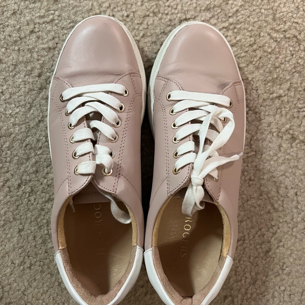 Jack Rogers Blush Pink Sneakers with White Laces